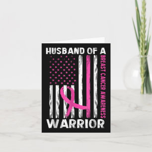 Husband Of A Warrior Breast Cancer Awareness Suppo Card