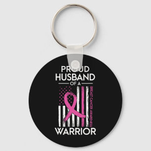 Husband Of A Warrior Breast Cancer Awareness Suppo Keychain
