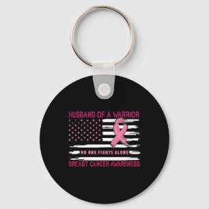 Husband Of A Warrior Breast Cancer Awareness Suppo Keychain
