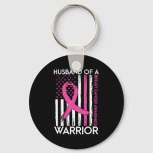 Husband Of A Warrior Breast Cancer Awareness Suppo Keychain