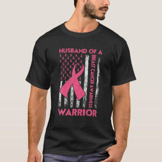 Husband Of A Warrior Breast Cancer Awareness Suppo T-Shirt