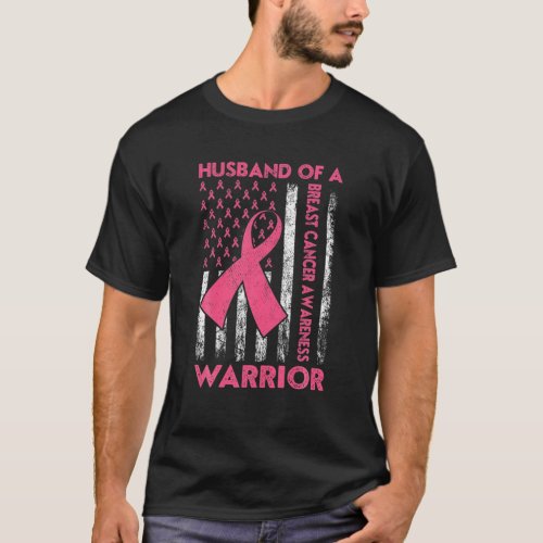 Husband Of A Warrior Breast Cancer Awareness Suppo T_Shirt