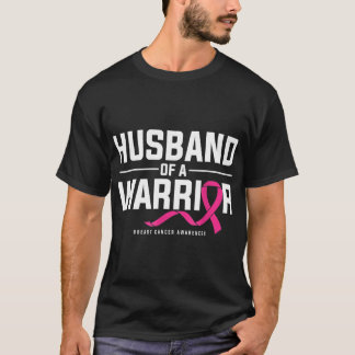 Husband Of A Warrior Breast Cancer Awareness T-Shi T-Shirt