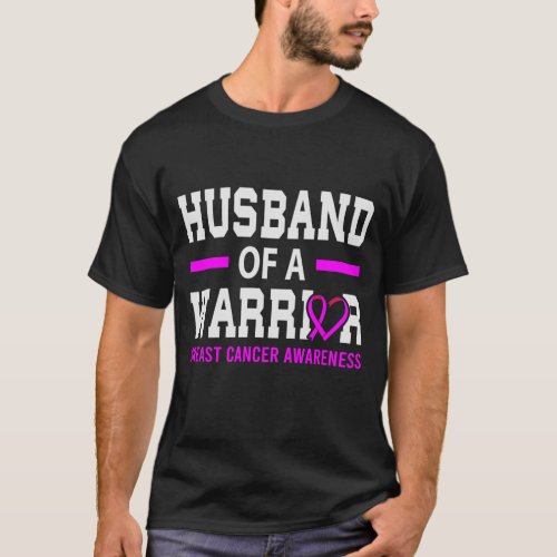 Husband Of A Warrior Breast Cancer  Awareness T_Shirt