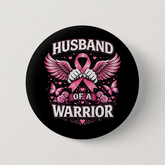 Husband of a Warrior Button (Front)
