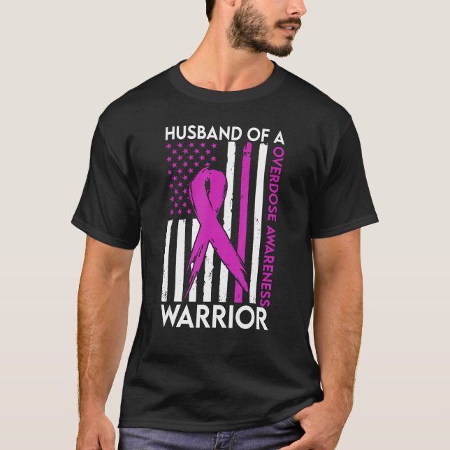 Husband Of A Warrior Overdose Awareness Support Sq T-Shirt (Front)