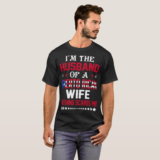 Husband Of Puerto Rican Wife Valentine Gift T-Shirt (Front Full)
