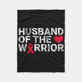 Husband Of The Heart Warrior Heart Disease Awarene Fleece Blanket