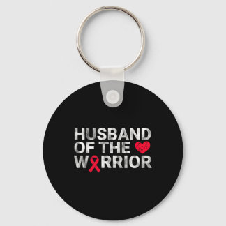 Husband Of The Heart Warrior Heart Disease Awarene Keychain