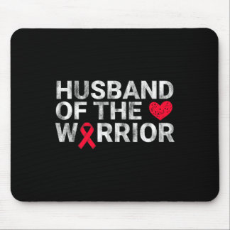 Husband Of The Heart Warrior Heart Disease Awarene Mouse Pad