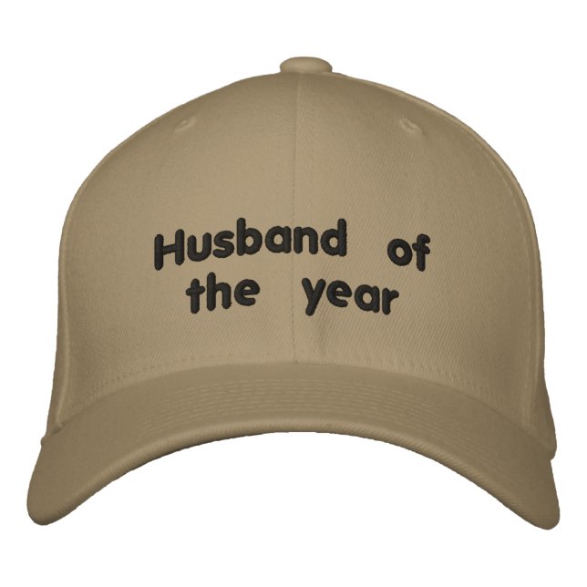 Husband of the Year Embroidered Baseball Cap (Front)