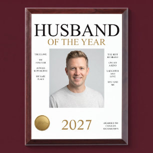 Husband Of The Year Photo Award Plaque