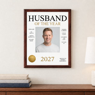 Husband Of The Year Photo Award Plaque