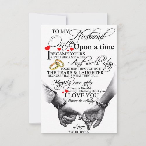 Husband Once Upon A Time RSVP Card