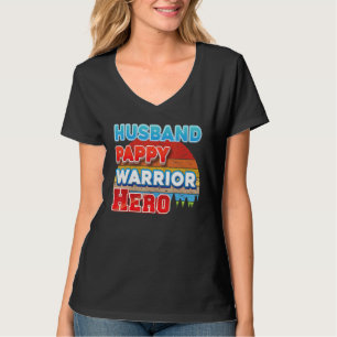 Husband Pappy Warrior Hero Father Day Vintage Retr T-Shirt