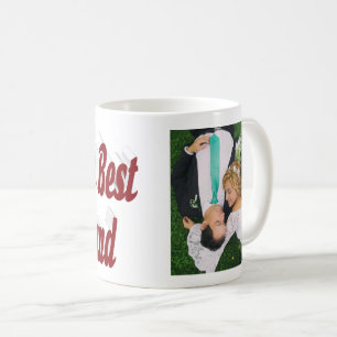 Husband Photo with burgundy text Coffee Mug