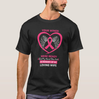 Husband Pink Gifts In Memory Of Wife Breast Cancer T-Shirt
