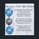 Husband Poem -  30th Birthday Notepad<br><div class="desc">A great gift for a husband on his 30th birthday</div>