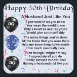 Husband Poem - 50th Birthday Square Sticker<br><div class="desc">A great gift for a husband on his 50th birthday.</div>