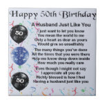 Husband Poem - 50th Birthday Tile<br><div class="desc">A great gift for a husband on his 50th birthday.</div>