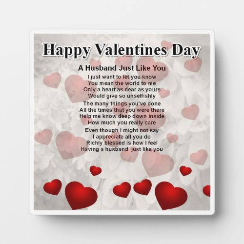 Husband Poem Plaque _ Valentines Day  _ Hearts 2
