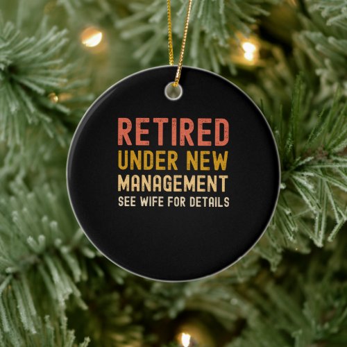 Husband retirement funny retired 2022 men vintage ceramic ornament