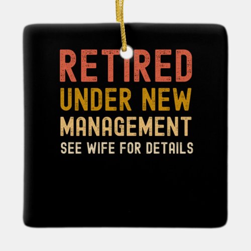 Husband retirement funny retired 2022 men vintage ceramic ornament
