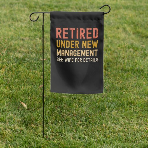 Husband retirement funny retired 2022 men vintage garden flag