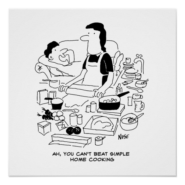 Husband says "You Can't Beat Simple Home Cooking", Poster (Front)