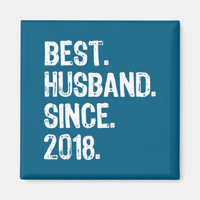 Husband Since 2018 1st Wedding Artwork Magnet (Front)