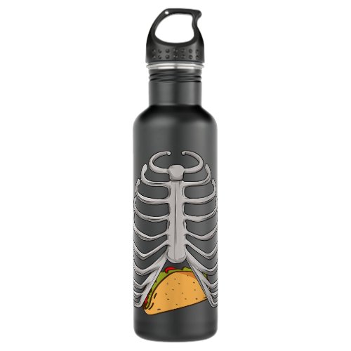 Husband Skeleton Skull Halloween Tacos Dad  Stainless Steel Water Bottle