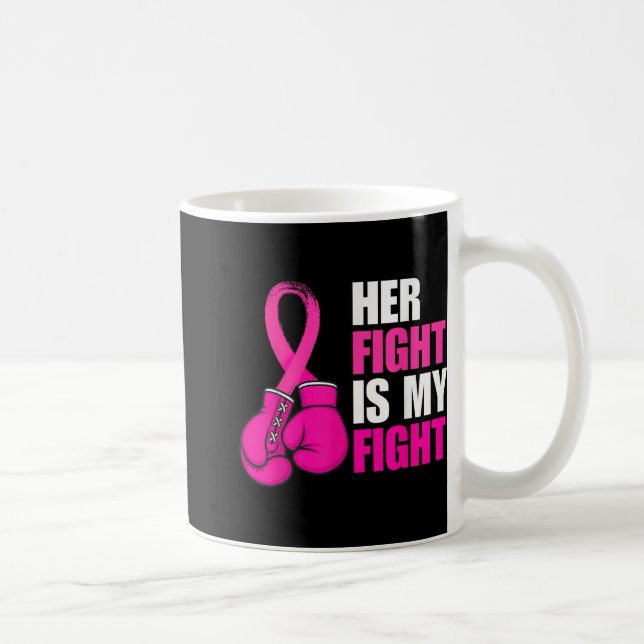 Husband Support Squads Breast Cancer Awareness Boy Coffee Mug (Right)