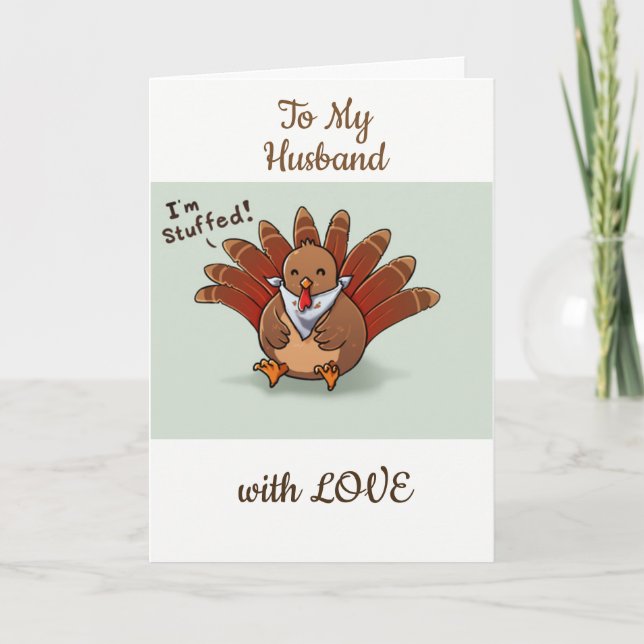 **HUSBAND** THANKSGIVING LOVE AND ROMANCE HOLIDAY CARD (Front)