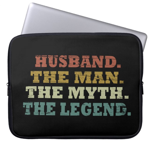 husband the man myth legend laptop sleeve (Front)