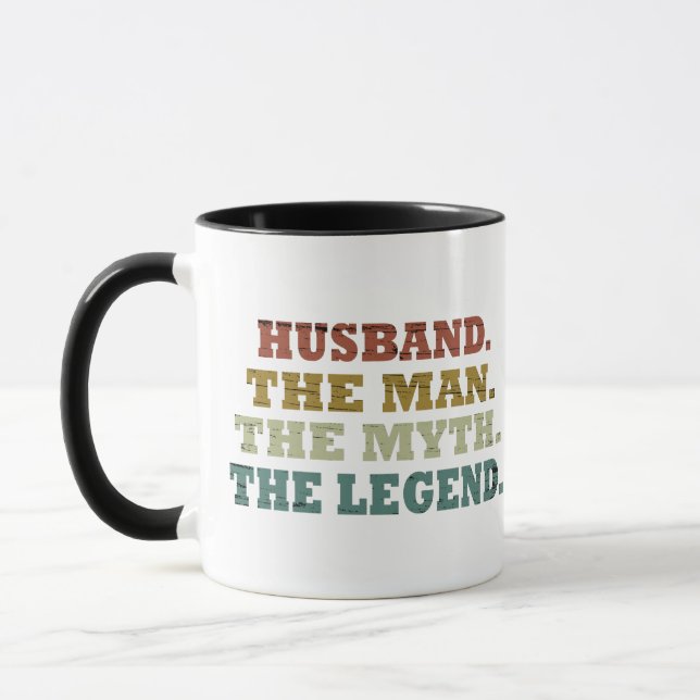 husband the man myth legend mug (Left)