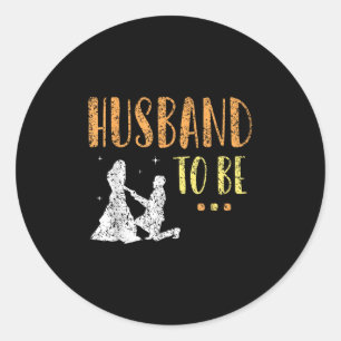 Husband To Be Bride Bachelor Groom Party Team Classic Round Sticker