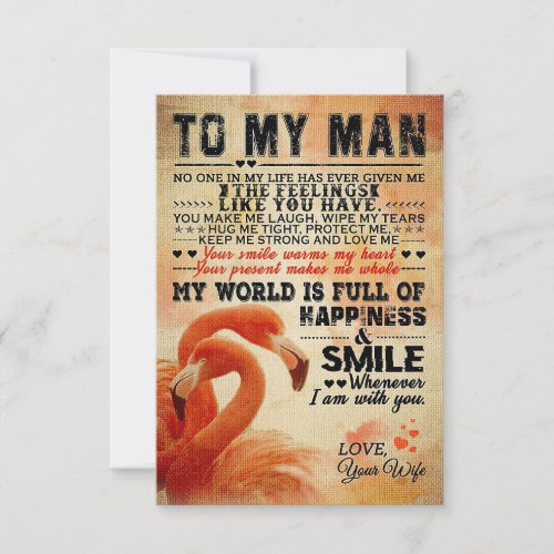 Husband To My Awesome Husband Thank You Card