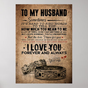 Husband To My Husband Forever And Always Poster