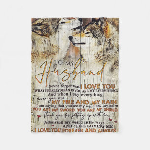 Husband To My Husband I Love You Fleece Blanket