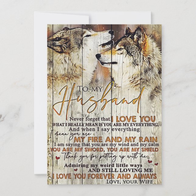 Husband To My Husband I Love You Holiday Card (Front)