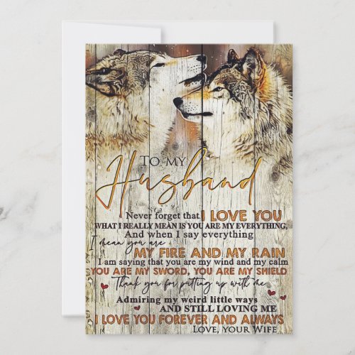 Husband To My Husband I Love You Holiday Card