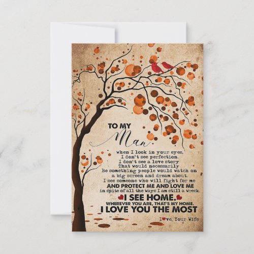 Husband To My Husband I See Home RSVP Card