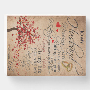 Husband To My Husband Missing You Wooden Box Sign