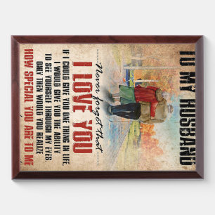 Husband To My Husband Never Forget Award Plaque