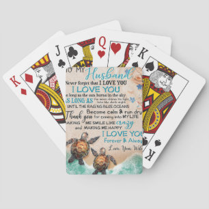 Husband To My Husband Turtle Poker Cards