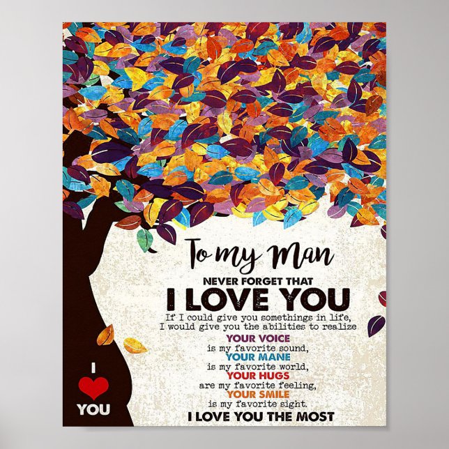 Husband To My Man I Love Husband Poster (Front)