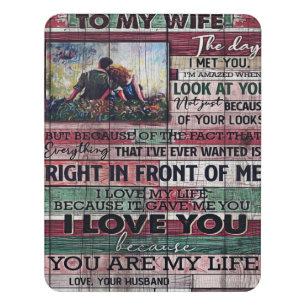 Husband To My Wife Letter Love Quotes Gift Door Sign