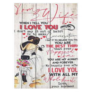 Husband To My Wife Letter   Lovely Present   Tablecloth