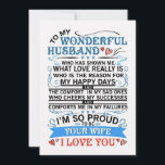 Husband To My Wonderful Husband Holiday Card<br><div class="desc">Husband To My Wonderful Husband</div>