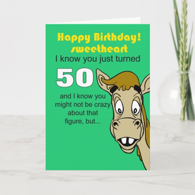husband to wife turning 50 card (Front)
